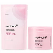 Almofadas Tônicas Medicube PDRN Pink Collagen Toning Gel Pad de 120ML (70 Unidades) (s/Caixa)