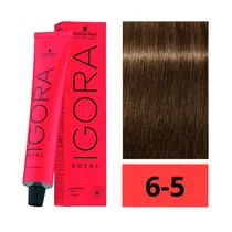 Crema de Coloración Schwarzkopf Igora Royal 6-5 Rubio Oscuro Dorado 60GR