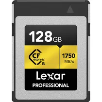 Memória Cfexpress Tipo B Lexar Professional Gold Series 1750-1000 MB/s 128 GB (LCXEXPR128G-Rneng)
