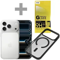 Apple iPhone 17 Pro A3256 Esim 256GB/12GB Ram de 6.3" 48+48+48MP/18MP + Pelicula + Capa Preto/Transparente