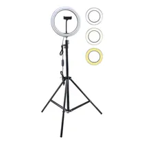 LED Anelar Satellite A-MK10 com 3 Suportes + Tripé 2.10 M