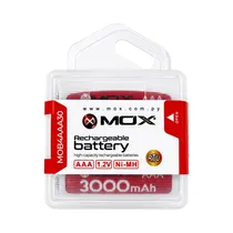 Pilha Mox MOB4AAA30 Recargables AAA 4X 3000MAH