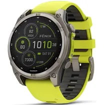 Relógio GPS Garmin Fenix 8 47MM Sapphire Solar 010-02906-20 - Yellow