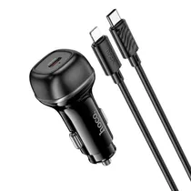 Hoco Cargador Vehicular Z58 PD30W USB-C To Lightning 1M Black