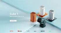 Projetor Xiaomi Wanbo Cube 1 350L/ HD/ Auto Focus/ Android TV 11/ Wifi/ BT/ HDMI/ USB/ Blue