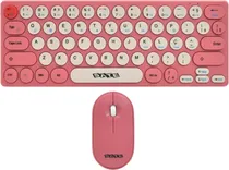 Kit Teclado+Mouse Wireless 2.4G Satellite AK-6061G Pink Portugues