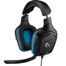 Headset Gaming Logitech G432 (981-000769) 7.1 com 3.5 MM para PC/ PS4/ Xbox One/ Nintendo Switch/ Smartphone - Preto/ Azul