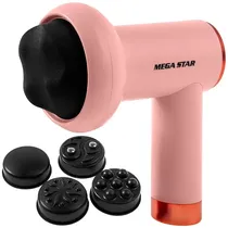 Megastar Masajeador Muscular FMA4R 5 Cabezales/Recargable Rosa