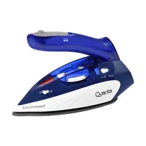 Ferro A Vapor Quanta Easy Compact QTFVV10 Até 1.100 Watts Antiaderente Bivolt - Azul / Branco