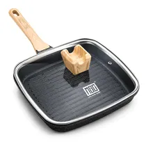 Frigideira Grill MGC com Tampa Preto 1,7 L 24CM