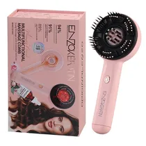 Pente Massageador Capilar Enzo Professional EN-4004 Recarregável - Rosa