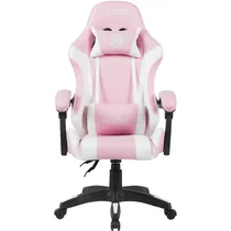 Cadeira Gamer Quanta Blaze QTSG3 - com Apoio Cervical - Ajustável - Rosa e Branco