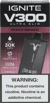 Vape Descartável Ignite V300 Ultra Slim Peach Mango 30000 Puffs