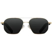 Óculos de Sol Inteligente Mijia Pilot-Style M2547G1 com Speaker e Microfone - Dourado/Preto