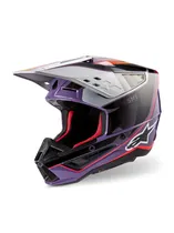 Casco Alpinestars s-M5 Sail Ece 22.06 - Violet Black Silver Glossy / M