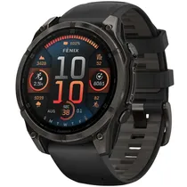 Relógio GPS Garmin Fenix 8 47MM Amoled Sapphire - Carbon Gray DLC Titanium/Black Pebble Gray (010-02904-20)