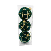Conjunto de Bolas de Natal Oriente MG260779 8CM 3 Peças