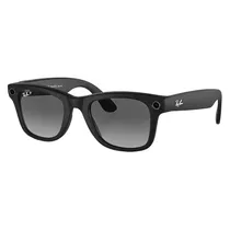 Óculos de Sol Ray-Ban Meta Wayfarer RW4006 Wifi Meta Ia 32GB - Preto Fosco Lente Grafite
