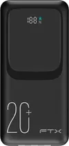 Cargador Portátil FTX PB-20LCD-BK Powerbank 20000MAH 22.5W Black c/Cable