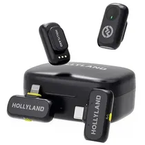 Microfone de Lapela Sem Fio Hollyland Lark A1 Combo com USB-C/Lightning – Space Gray