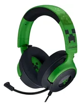 Fone Razer Kraken V4 X Ed. Minecraft Verde