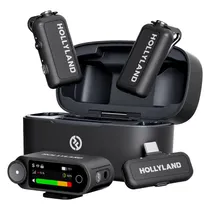 Microfone Lapela Hollyland Lark Max 2 Combo USB-C Sem Fio para Smartphone - Preto