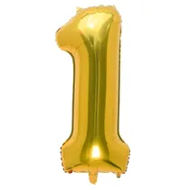 Globo de Número 1 32" Dourado