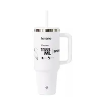 Vaso Terrano Spotie Cup Con Pajita 1.183ML - Blanco