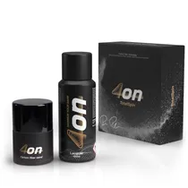 Lacquer 4ON Totalspin 100ML +  Carbon Sand  30G - Black