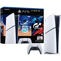 Console Sony Playstation 5 CFI-2115B Astro Bot + Gran Turismo 7 - 825GB - 4K - 1 Controle - Midia Digital - Bivolt - Branco