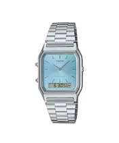 Casio Reloj Fem AQ-230A-2A1MQYDF Celeste/Plateado + Estuche