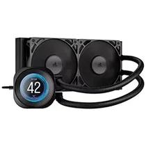 Water Cooler para Processador Corsair Nautilus 240 RS LCD 240MM - Preto (CW-9061031-WW)