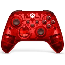 Controle Sem Fio Microsoft Pulse Cipher 1914 para PC/Xbox/Smartphone - Vermelho/Transparente