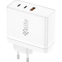 Carregador de Parede 4LIFE FL75140CCAGW Ganmaster 40 W SB-C + USB-A - Branco