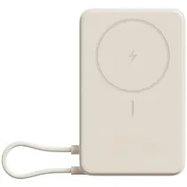 Carregador Portátil Xiaomi Magnetic With Built-In Stand WPB1007Z BHR08PBGL - 10000MAH - USB-C/Wireless - Bege