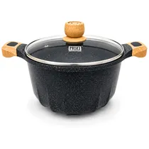 Panela MGC com Revestimento Antiaderente com Tampa Preto 28CM