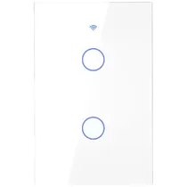 Interruptor Smart Touch Moes WS-US2-LW-110N Wi-Fi/RF/Alexa - White