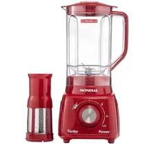 Liquidificador Mondial Turbo Power L-99FR com 500W/3 Velocidades/220V - Vermelho