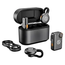 Microfone Lapela Hollyland Lark M2S Mini Combo Sem Fio para Smartphone - Preto (2TX+2RX)