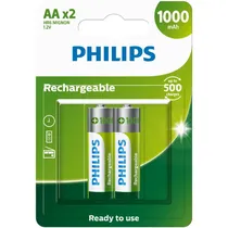 Pilha Recarregavel Philips AA 1000MAH c/2