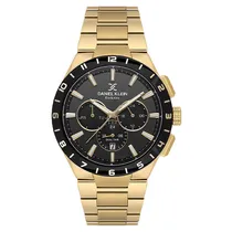 Relogio Analógico Masculino Daniel Klein DK.1.14079-5 Exclusive Gents / Pulseira de Aço Inoxidável - Dourado