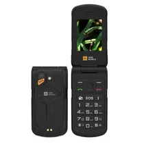 Celular Agm Mobile M10 Flip Series / 2.4" / 1200MAH / 2.4G / Bluetooth / Dual Sim / TF Card / IP68-IP69K - Preto (US)