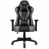 Cadeira Gamer Up Gamer LT Series BKGY01, Pu Algodão Base Em Nylon Reclinável Até 100KG, Preto e Cinza