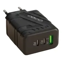 Carregador A-CC1201 USB-A/USB-C Negro