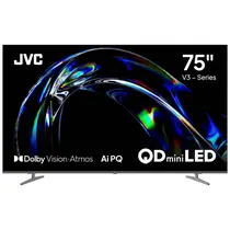 TV Smart Mini-LED JVC QD LT-75KM958 75" 4K Uhd Google TV - Preto