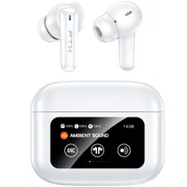 Auricular FTX E56L-WH Bluetooth/ Mic/ Anc/ Touch/ IPX6 Con Pantalla LED - White
