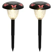 Luminaria LED Solar Satellite A-GF16 - para Jardim - Preto