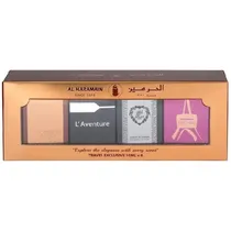 Al Haramain Kit 4X10ML Amber Oud+L'Aventure+Azlan Charcoal+Destino Fre