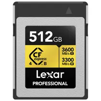 Cartão de Memória CF Express Lexar 512GB 3600MB/s / 3300MB/s