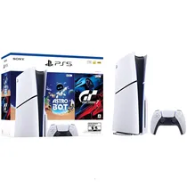 Console Sony Playstation 5 Disc Slim CFI-2115A 4K 1 TB - Branco + Gran Turismo 7 + Astro Bot